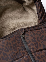 Finnson Choc Leopard Alma Universal Quilted Foot Muff - Image 3 of 4