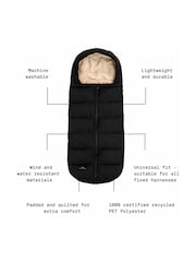 Finnson Choc Leopard Alma Universal Quilted Foot Muff - Image 4 of 4