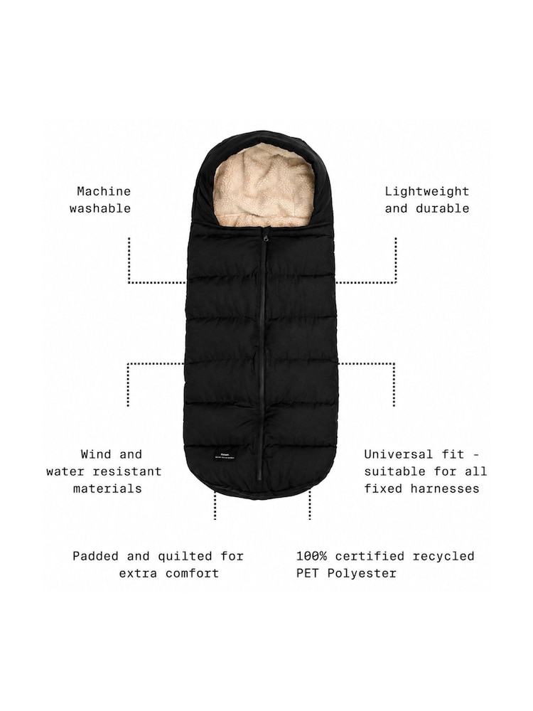 Finnson Choc Leopard Alma Universal Quilted Foot Muff - Image 4 of 4