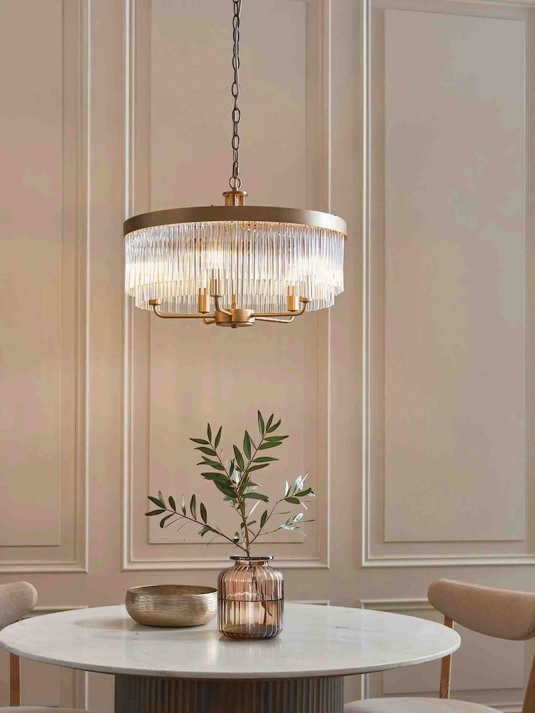 Gallery Home Brass Clement 5 Pendant Light - Image 1 of 7 Gallery Home Brass Clement 5 Pendant Light - Image 1 of 7