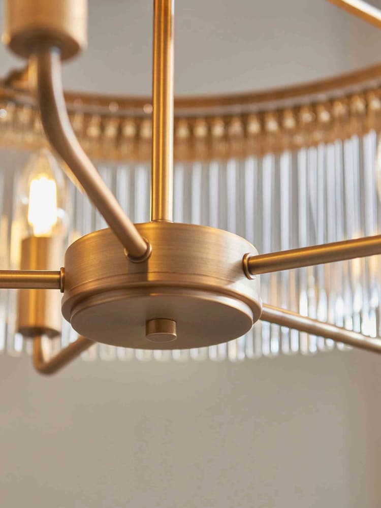Gallery Home Brass Clement 5 Pendant Light - Image 2 of 7 Gallery Home Brass Clement 5 Pendant Light - Image 2 of 7