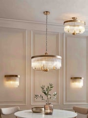 Gallery Home Brass Clement 5 Pendant Light - Image 5 of 7
