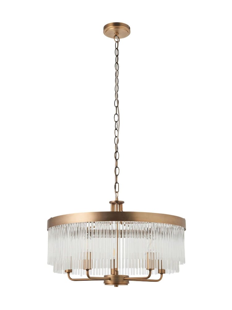 Gallery Home Brass Clement 5 Pendant Light - Image 7 of 7 Gallery Home Brass Clement 5 Pendant Light - Image 7 of 7