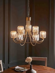 Gallery Home Brass Beatrice 9 Tiered Pendant Light - Image 1 of 6