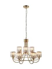 Gallery Home Brass Beatrice 9 Tiered Pendant Light - Image 5 of 6