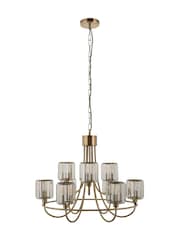 Gallery Home Brass Beatrice 9 Tiered Pendant Light - Image 6 of 6