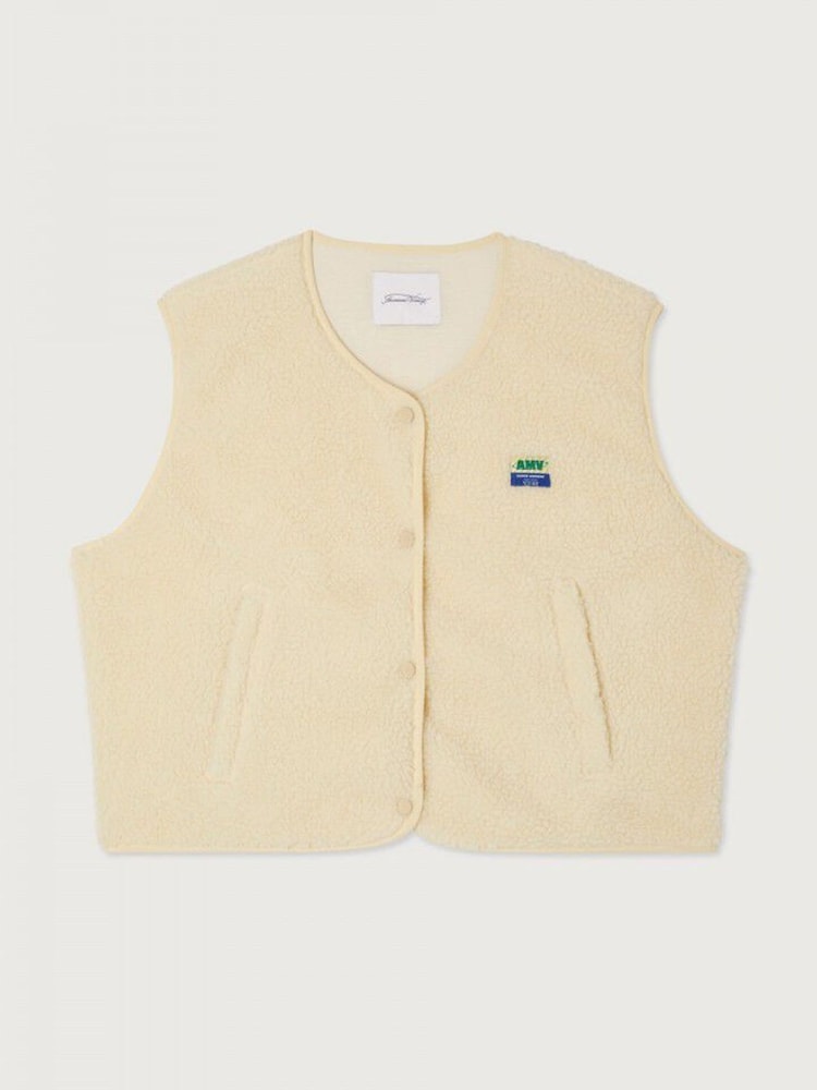 American Vintage Cream Hoktown Gilet - Image 1 of 4