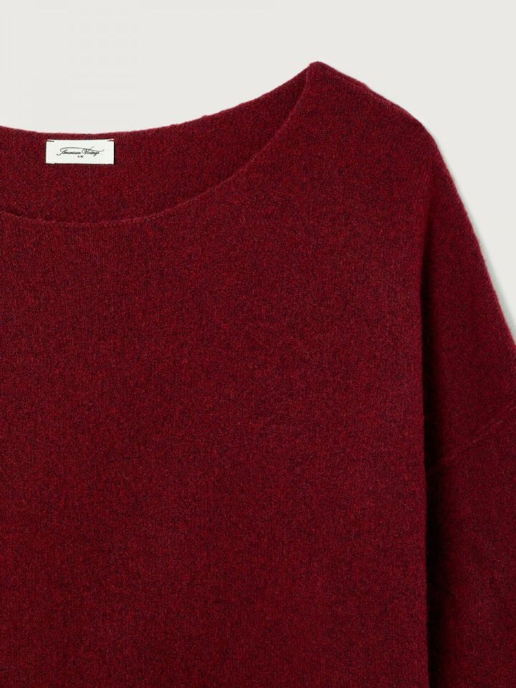 Burgundija - „American Vintage Damsville“ slouchy megztinis - 4 paveikslėlis iš 4