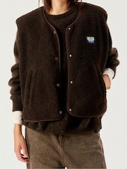 Qəhvəyi - Amerikan Vintage Hoktown Gilet - 4şəkildən 1 şəkil