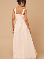 Little Mistress Nude Grace Bridesmaid Embellishment Sweetheart Maxi Dress - Image 2 of 5