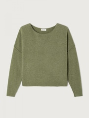 American Vintage Green Damsville Slouchy Knitted Jumper - Image 4 of 5