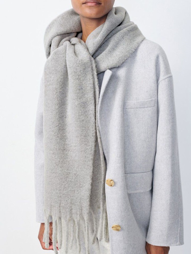 American Vintage Grey Zinaco Scarf - Image 1 of 4 American Vintage Grey Zinaco Scarf - Image 1 of 4