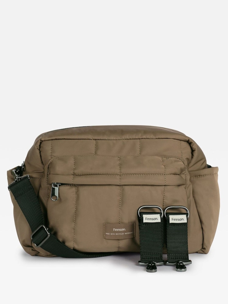 Finnson Mocha Freya Oversized Stroller Organiser Compact Changing Bag with Stroller Clips - Image 1 of 6