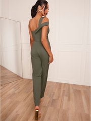 Chi Chi London Green One Shoulder Jumpsuit - Image 2 of 5