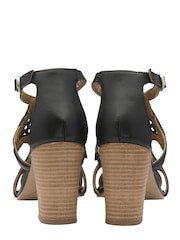 Ravel Black Block Heel Sandal - Image 3 of 4