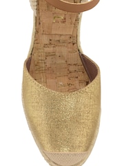 Ravel Gold Metallic Espadrille Wedge - Image 4 of 4