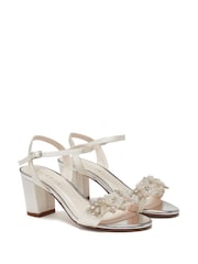Rainbow Club White Mia Satin Sandals - Image 2 of 4