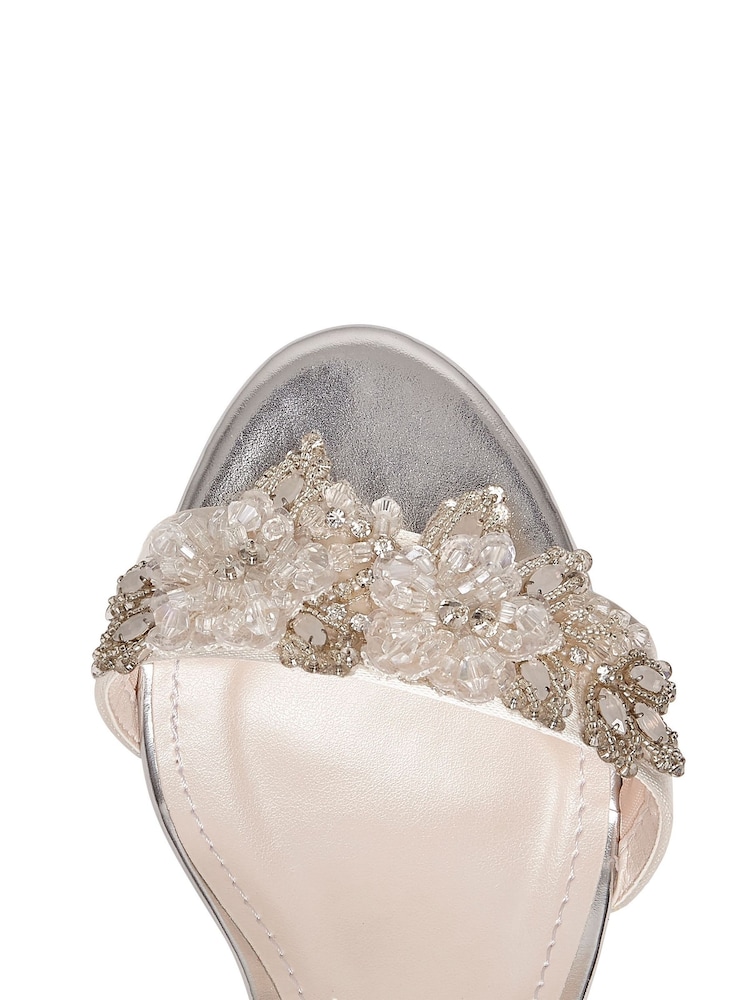 Rainbow Club White Mia Satin Sandals - Image 4 of 4 Rainbow Club White Mia Satin Sandals - Image 4 of 4
