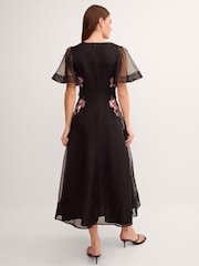 Monsoon Felicity Floral Embroidered Midi Dress - Obraz 2 z 3