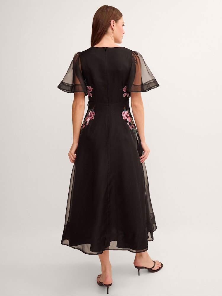 Monsoon Felicity Floral Embroidered Midi Dress - Obraz 2 z 3 Monsoon Felicity Floral Embroidered Midi Dress - Obraz 2 z 3