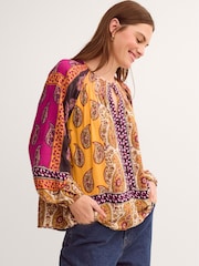 Monsoon Pink Magdalena Paisley Print Blouse - Image 1 of 4
