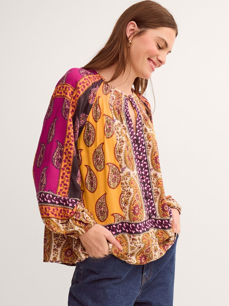 Monsoon Pink Magdalena Paisley Print Blouse - Image 1 of 4