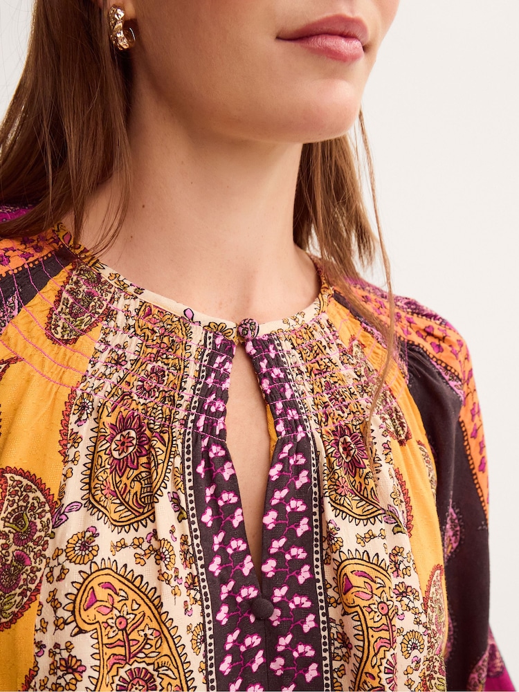 Monsoon Pink Magdalena Paisley Print Blouse - Image 4 of 4