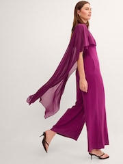 Monsoon Valerie Cape кең аяқты комбинезон - 6суретінің 4 суреті