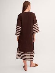 Monsoon Brown Aurora Printed Midi Beach Dress - Image 2 of 3