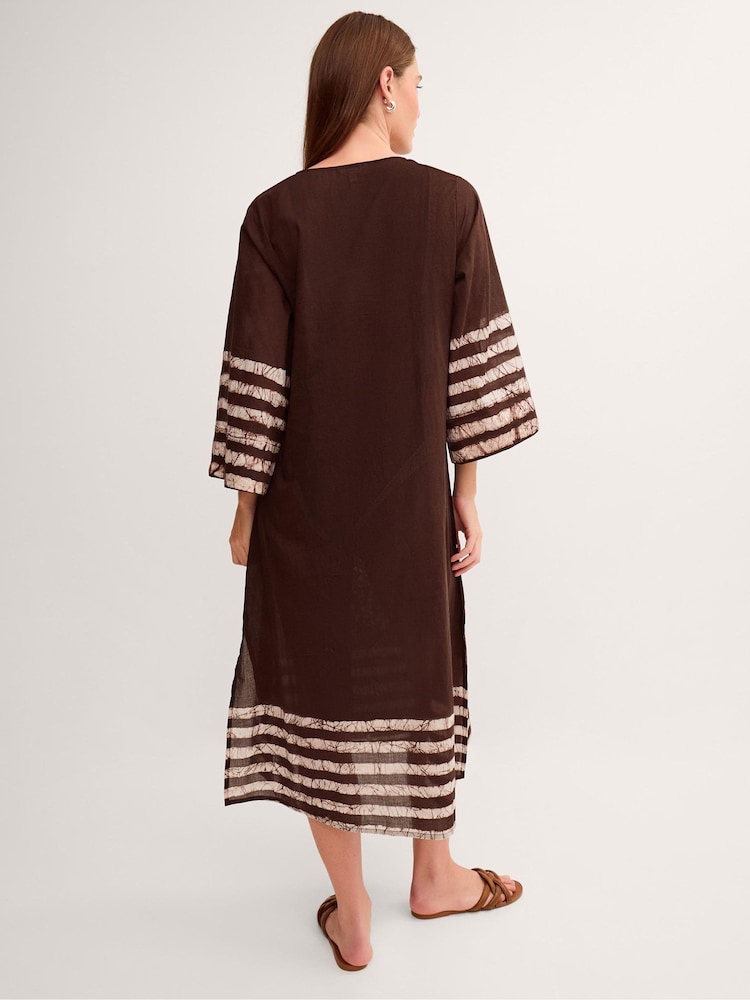 Monsoon Brown Aurora Printed Midi Beach Dress - Image 2 of 3