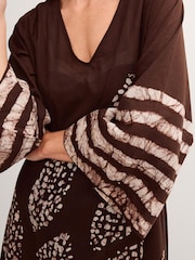 Monsoon Brown Aurora Printed Midi Beach Dress - Image 3 of 3