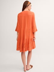 Monsoon Orange Maddie Mirror Midi Kaftan - Image 2 of 4