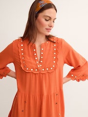 Monsoon Orange Maddie Mirror Midi Kaftan - Image 3 of 4