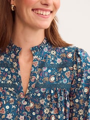Monsoon Blue Francine Floral Jersey Blouse - Image 2 of 5