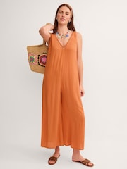 Monsoon Orange Sophia Embellished Culotte Jumpsuit - Image 1 of 5