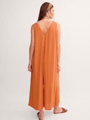 Monsoon Orange Sophia Embellished Culotte Jumpsuit - Image 2 of 5