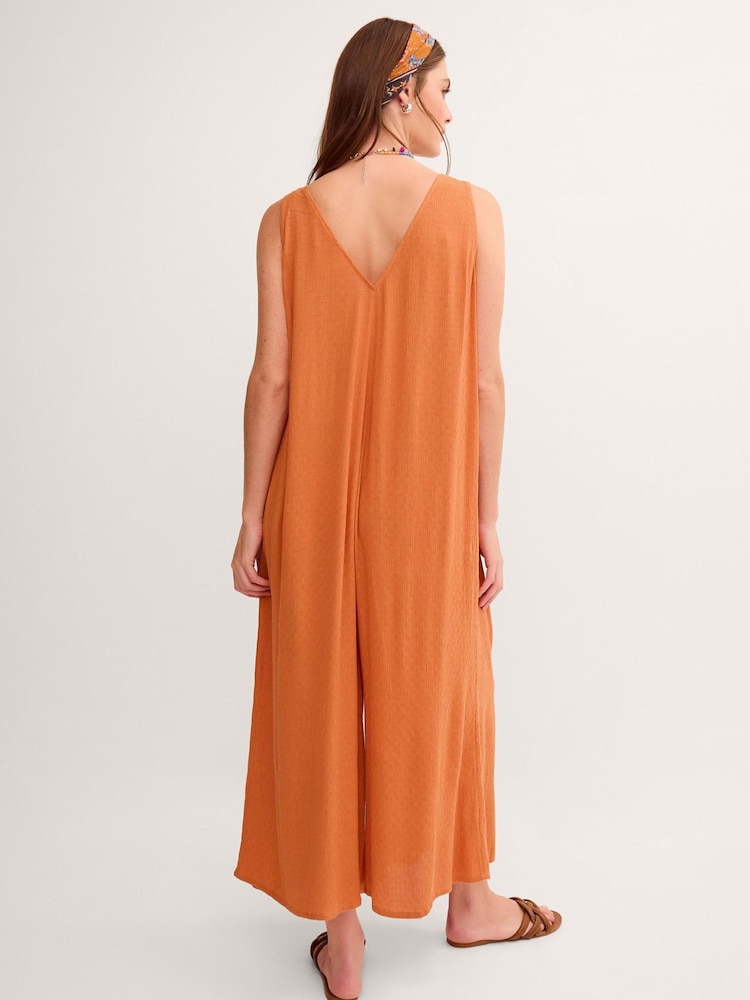 Monsoon Orange Sophia Embellished Culotte Jumpsuit - Image 2 of 5 Monsoon Orange Sophia Embellished Culotte Jumpsuit - Image 2 of 5
