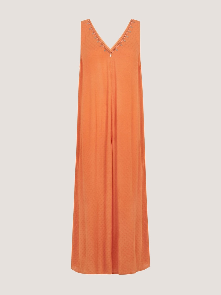 Monsoon Orange Sophia Embellished Culotte Jumpsuit - Image 5 of 5 Monsoon Orange Sophia Embellished Culotte Jumpsuit - Image 5 of 5