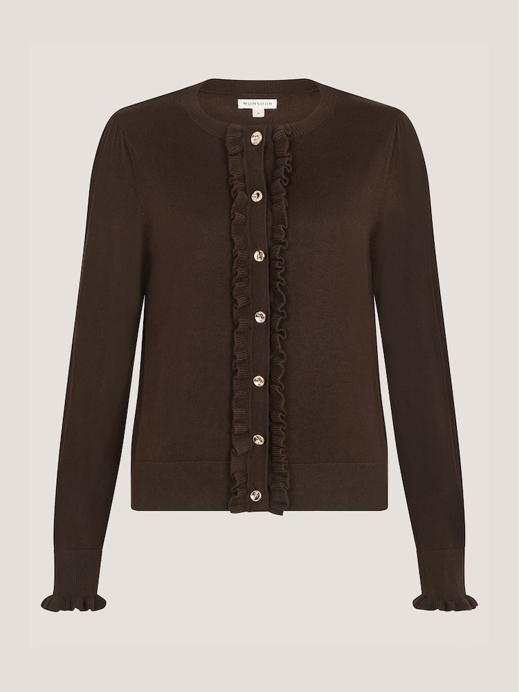 Braun - Monsoon Ruby Frill Cardigan - Bild 8 von 8