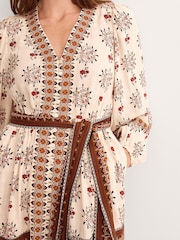 Monsoon Cream Carrie Floral Print Mini Dress - Image 2 of 6