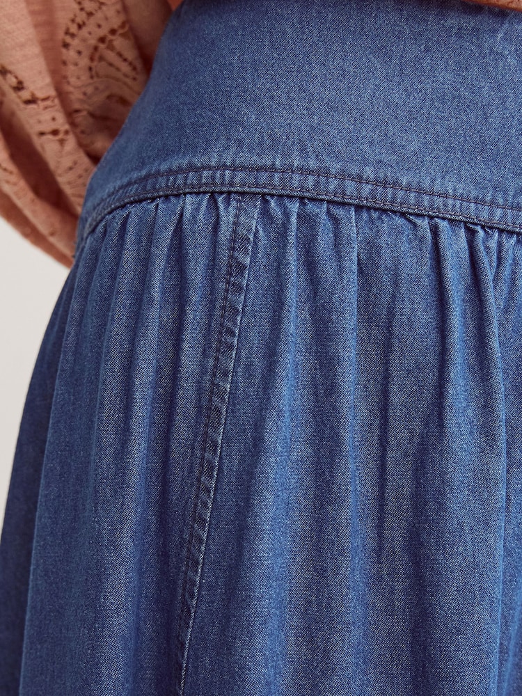 Monsoon Blue Paloma Denim Midi Skirt - Image 2 of 4