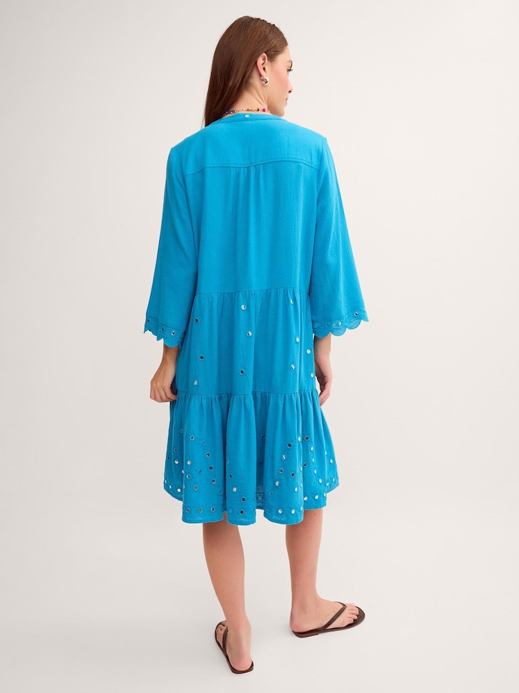 Monsoon Blue Maddie Mirror Midi Kaftan - Image 2 of 4