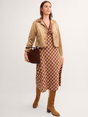 Monsoon Cream Sofia Faux Suede Jacket - Image 4 of 4