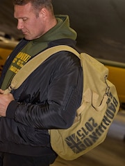 BadRhino Big & Tall Black Zip Through Bomber Jacket - Image 4 of 4