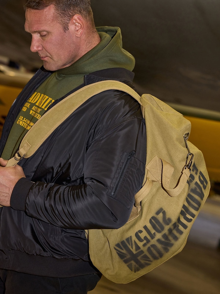 BadRhino Big & Tall Black Zip Through Bomber Jacket - Image 4 of 4 BadRhino Big & Tall Black Zip Through Bomber Jacket - Image 4 of 4