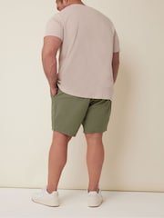 BadRhino Big & Tall Green Stretch Elasticated Waist Chino Shorts - Image 3 of 4