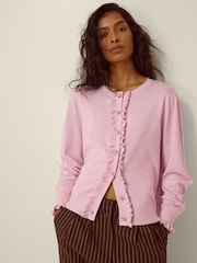 Pink - Monsoon Ruby Frill Cardigan - Bild 1 von 5