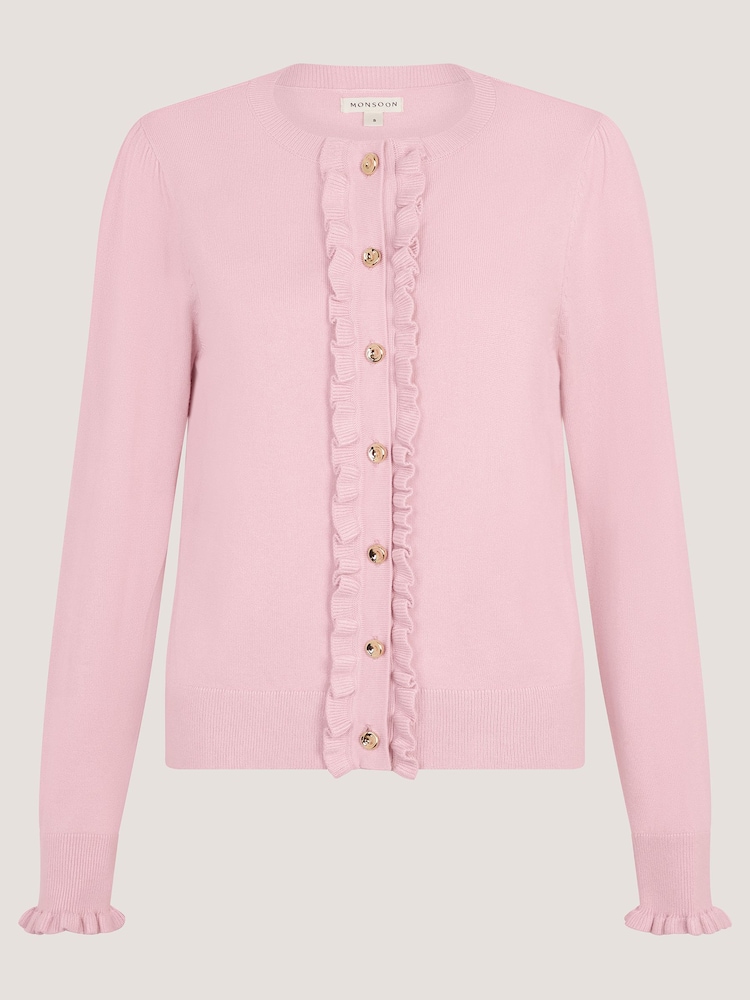 Pink - Monsoon Ruby Frill Cardigan - Bild 5 von 5