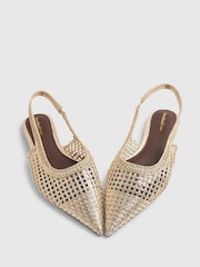 River Island Gold Slingback Flat Shoes - Image 5 of 5