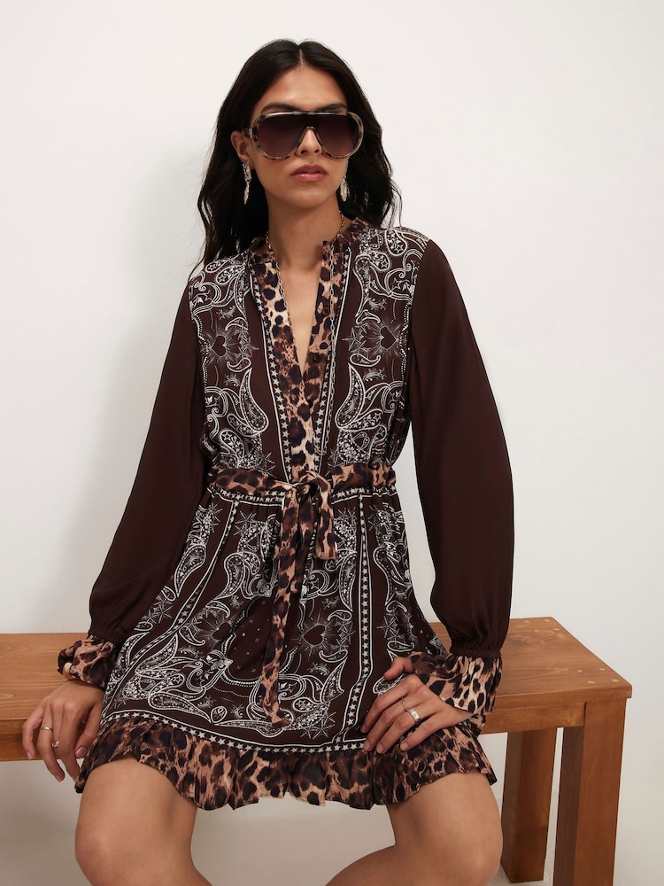 River Island Bandana Placed Mini Dress - Billede 2 af 4